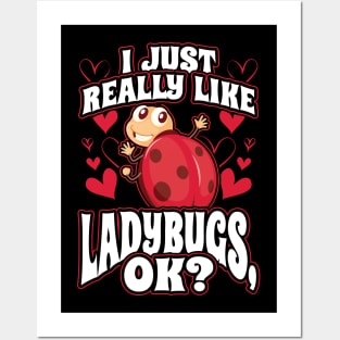 I Just Really Like Ladybugs OK Posters and Art